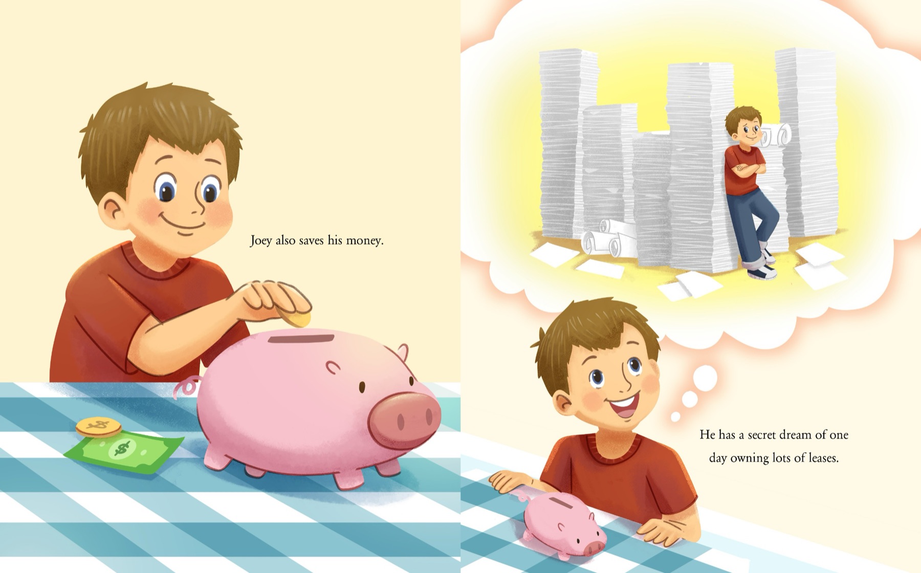 Pages from Joey and the Lease, spread 3
