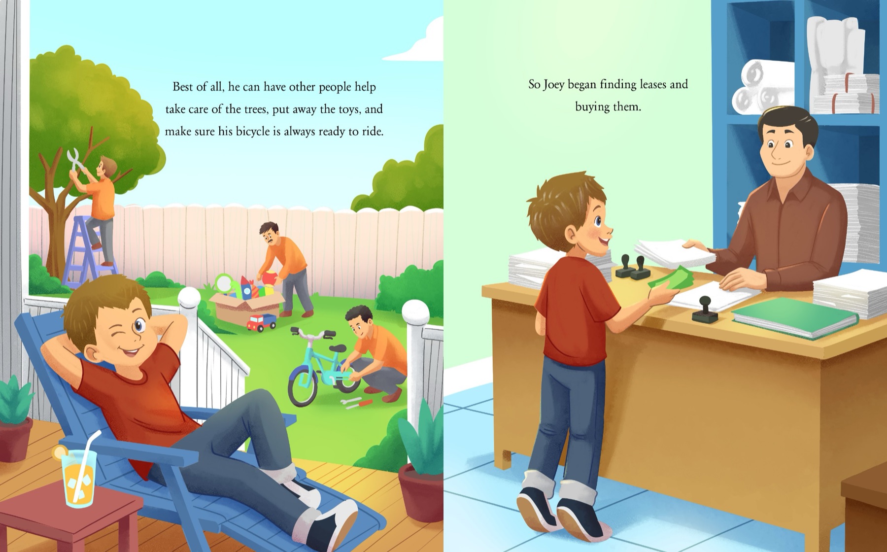 Pages from Joey and the Lease, spread 6
